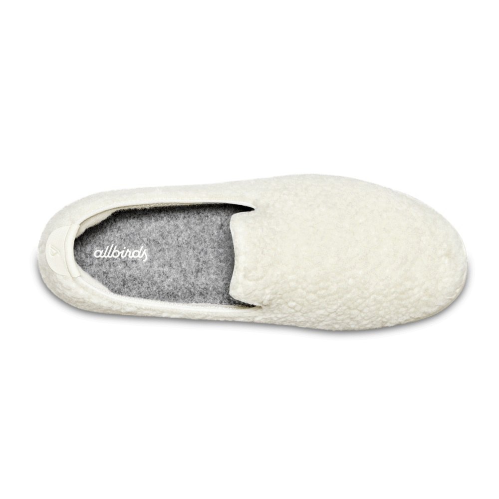 Allbirds Women\'s Wool Lounger Fluffs - Slip-Ons White - TBY359864